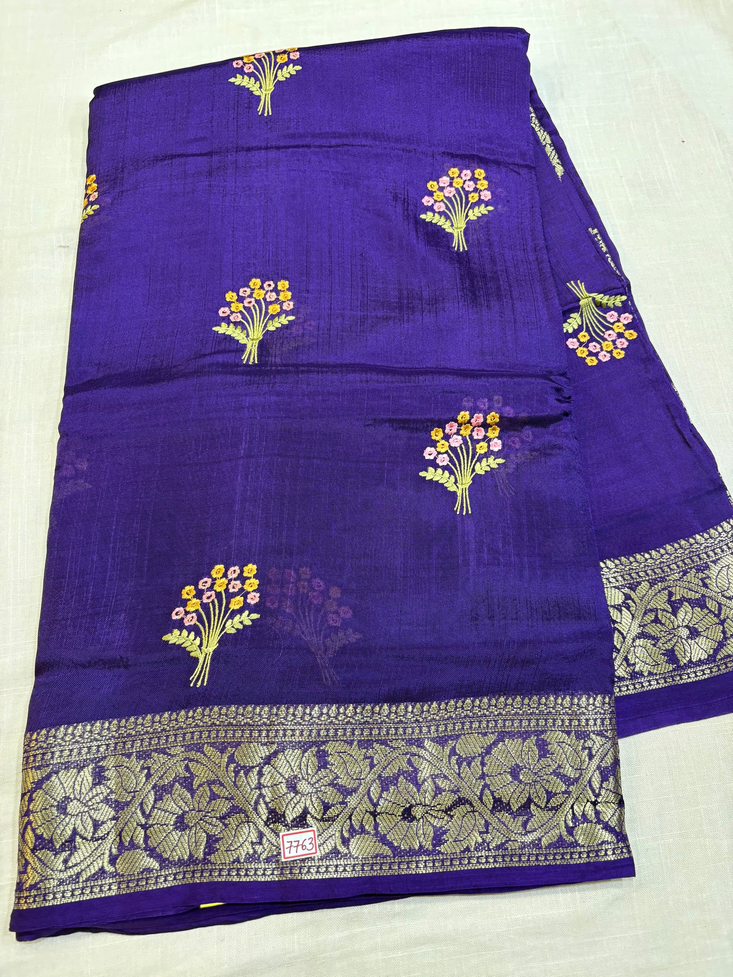 Dupian Silk Saree with Embroidery