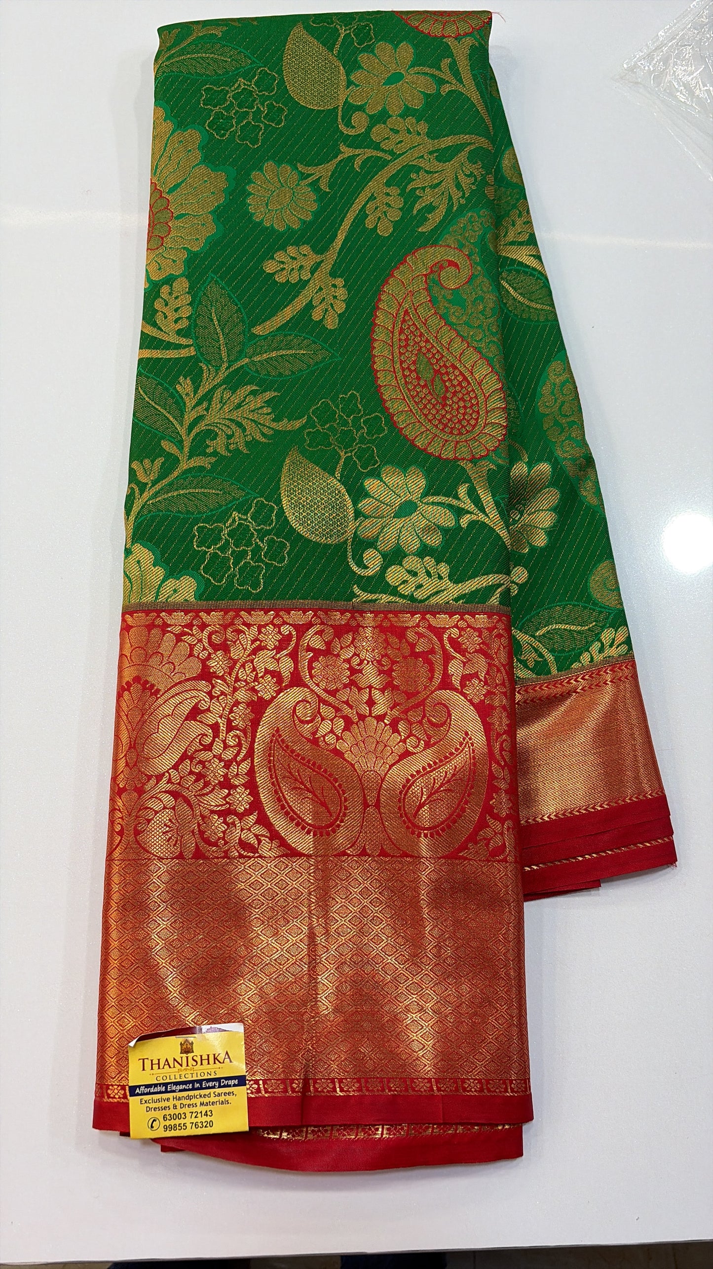 Semi Kanchi pattu Kuttu border sarees