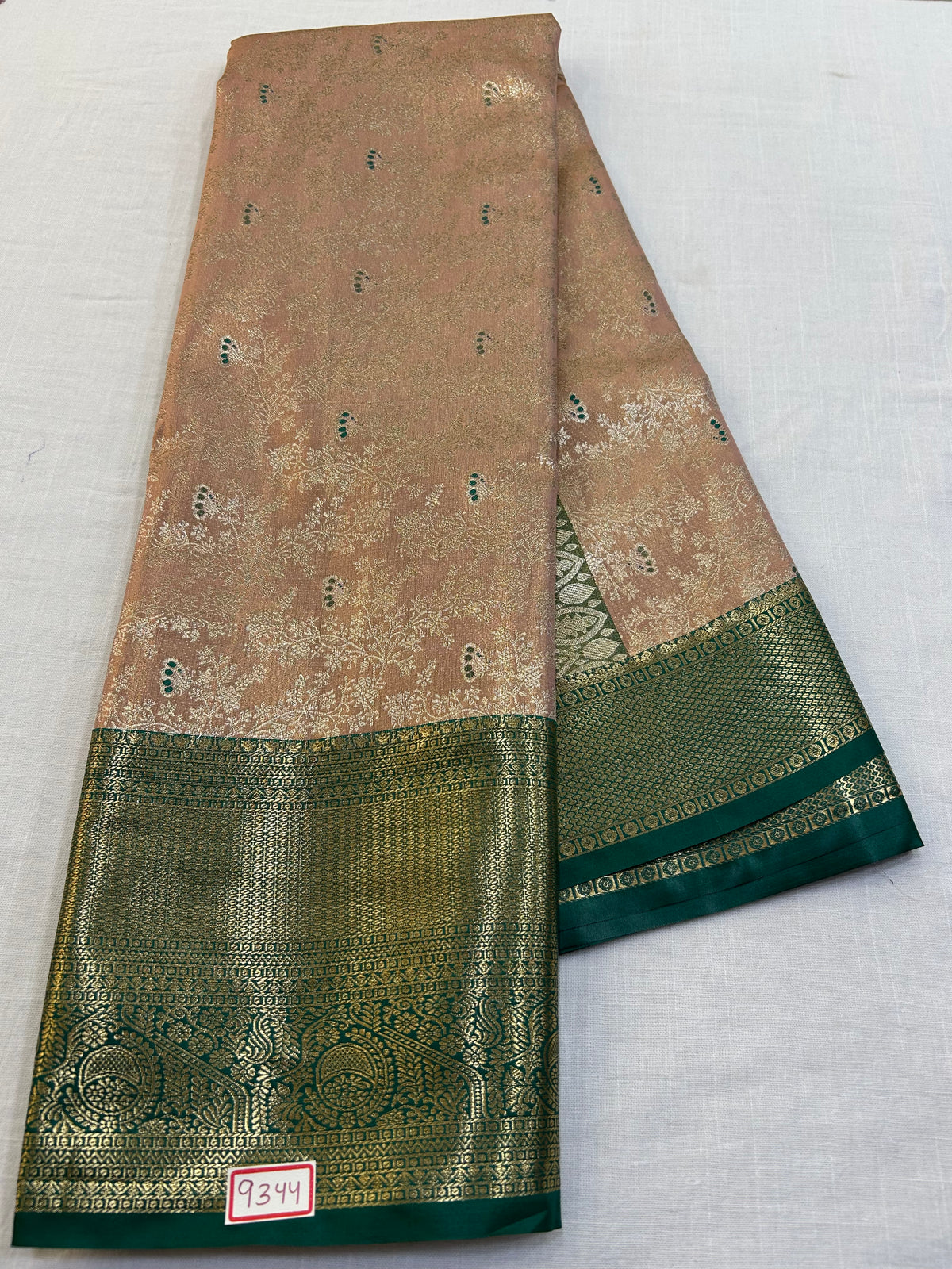 Semi Kanchi Tissue Pattu Saree - Pencil Work