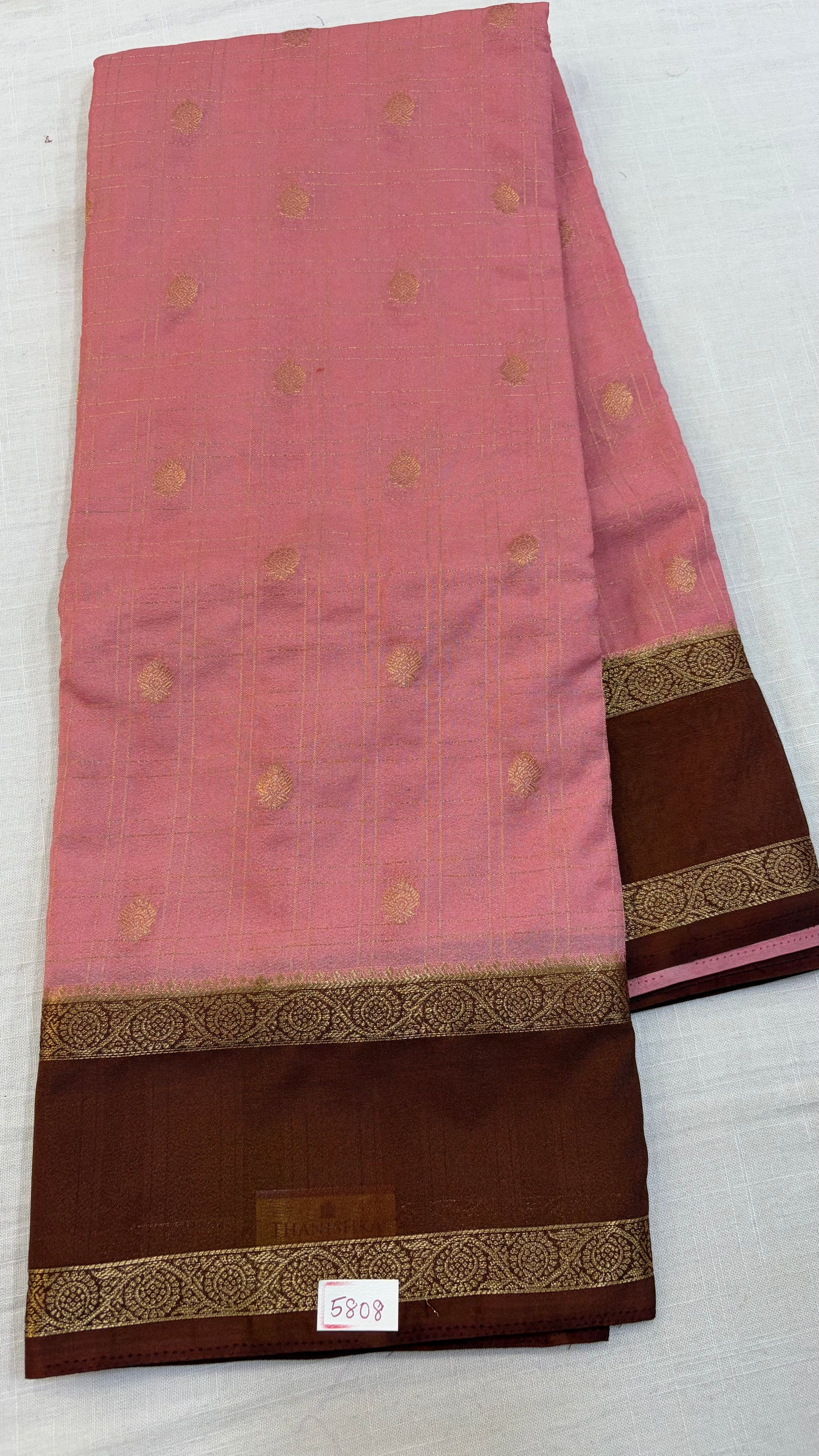 Mysore Crepe Gap Border Saree