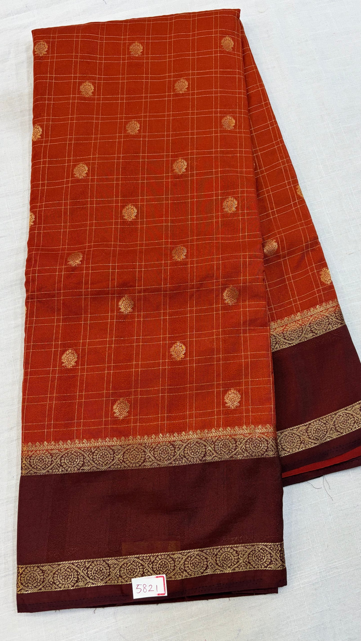 Mysore Crepe Gap Border Saree