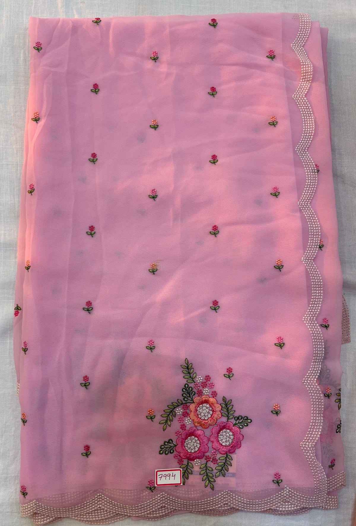 Fancy embroidery saree