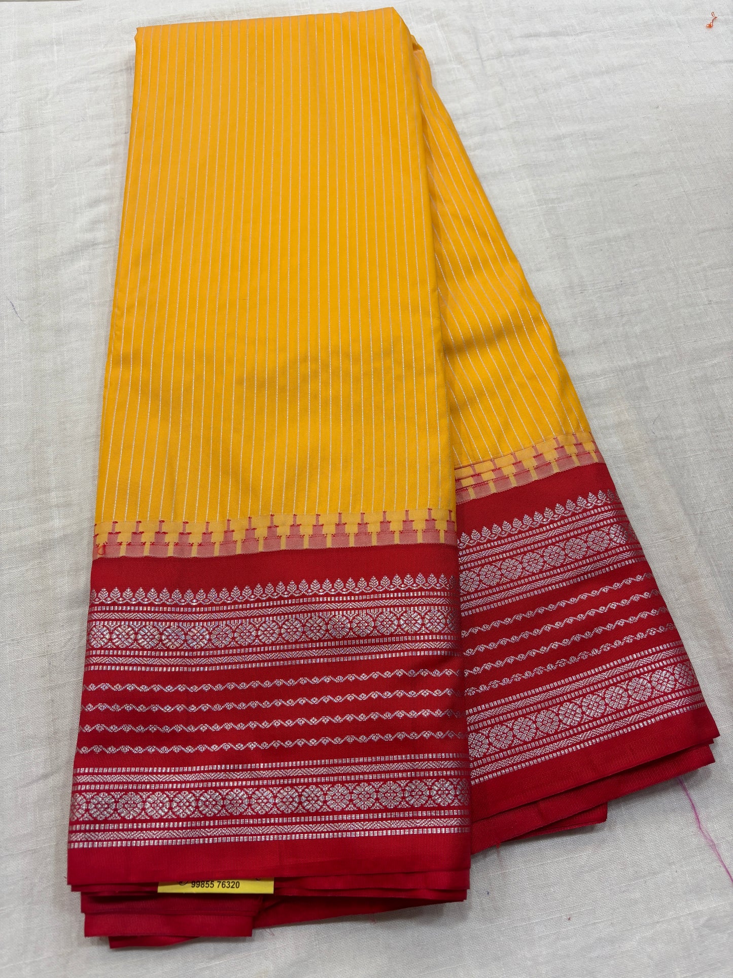 Semi Gadwal Small Border Silk Saree