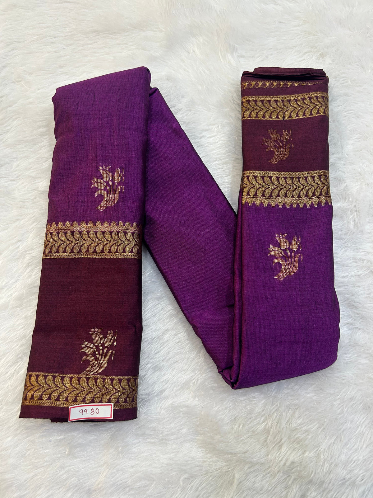 Semi Gadwal Sico Small Border Saree