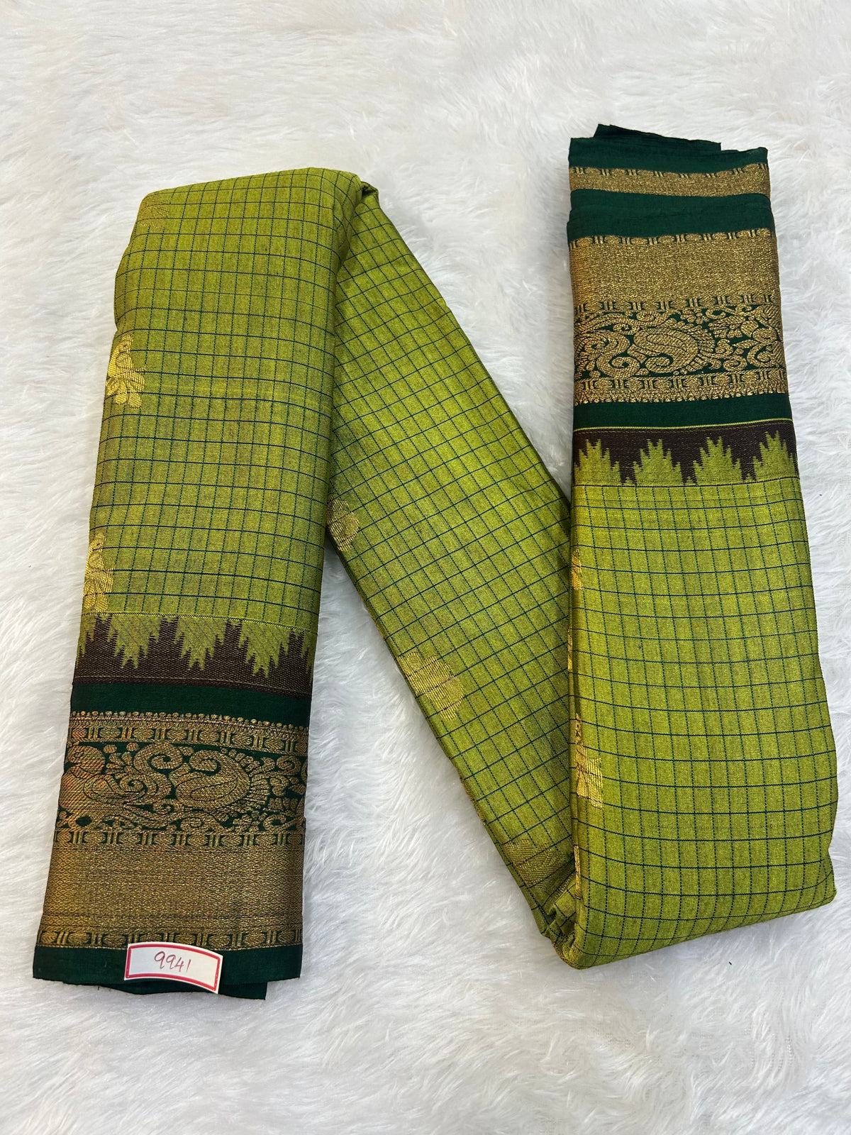 Semi Gadwal Sico Small Border Saree