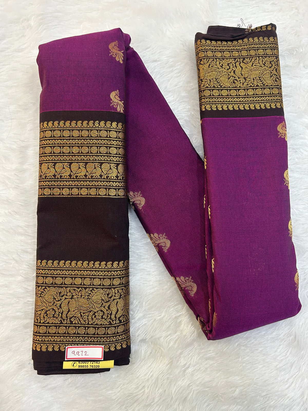Semi Gadwal Sico Small Border Saree
