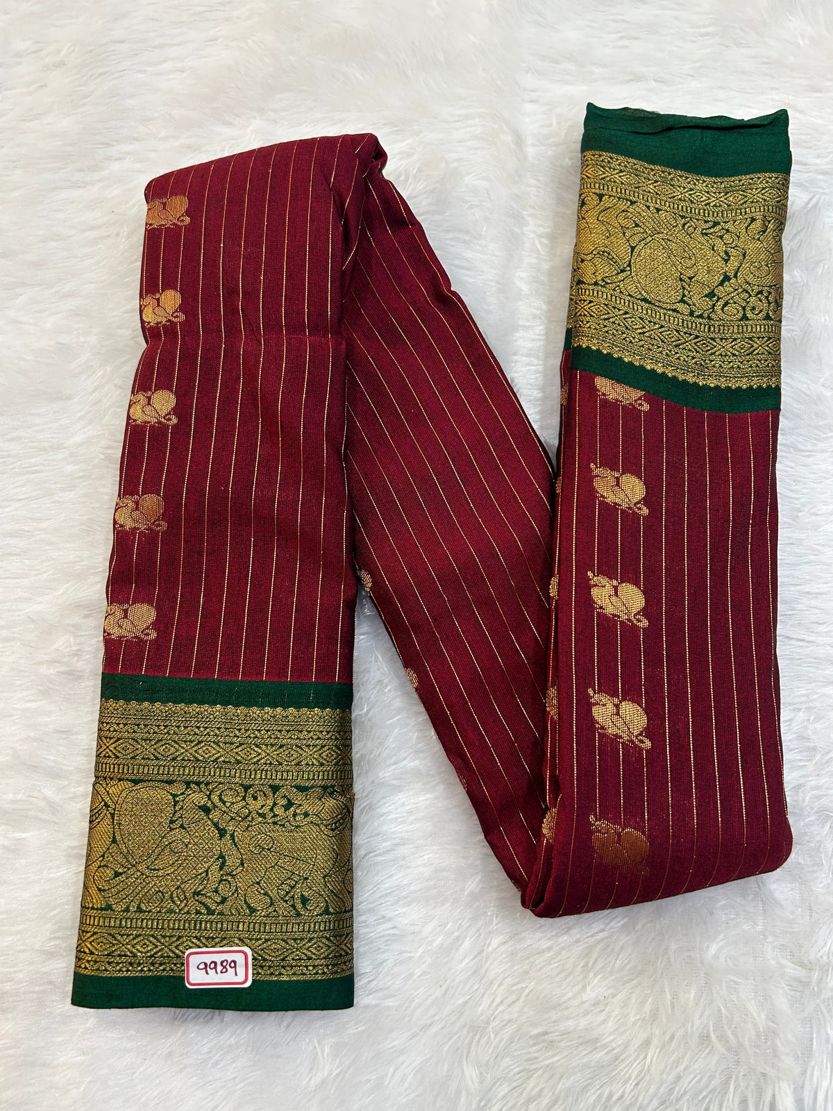 Semi Gadwal Sico Small Border Saree