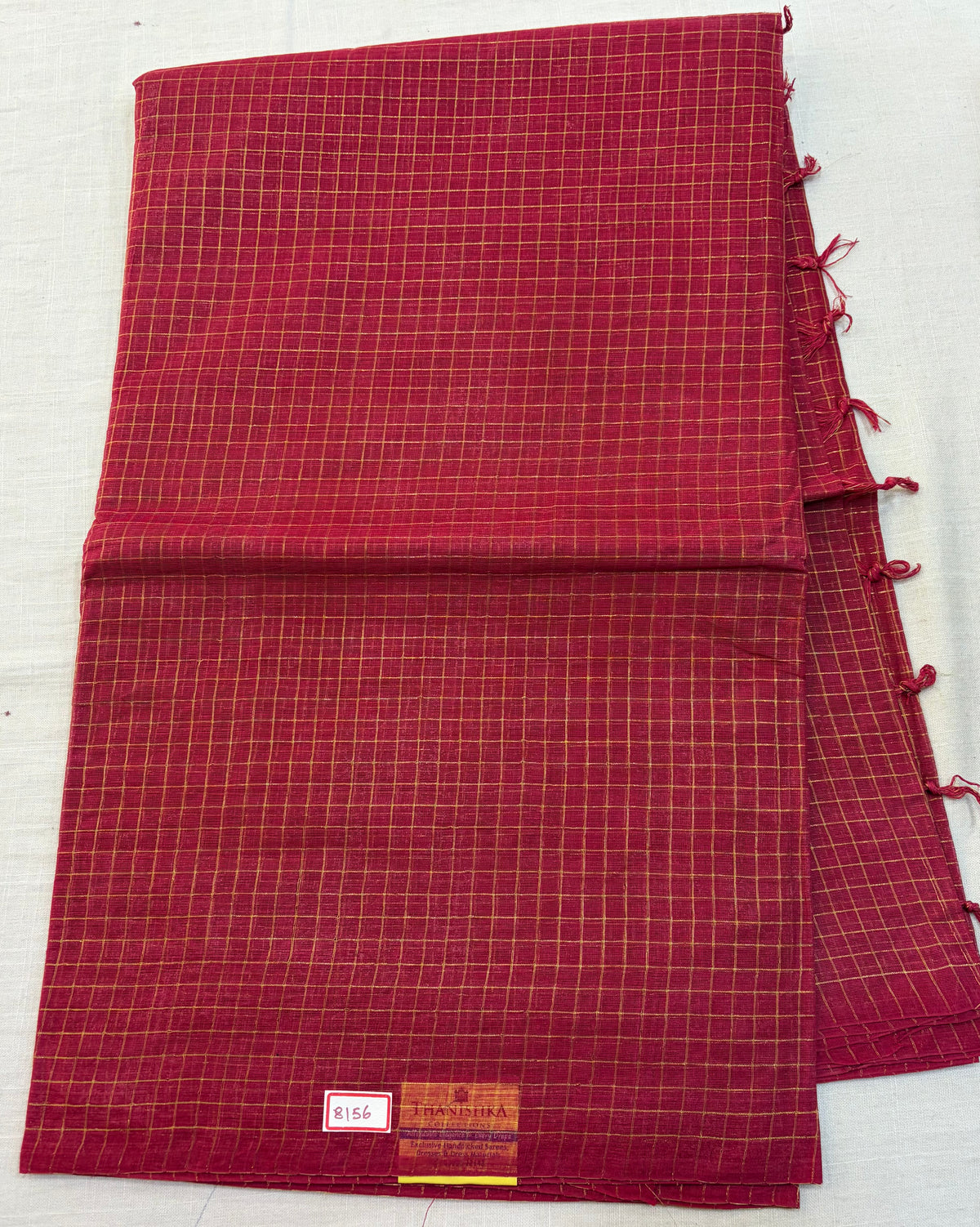 Cotton checks saree