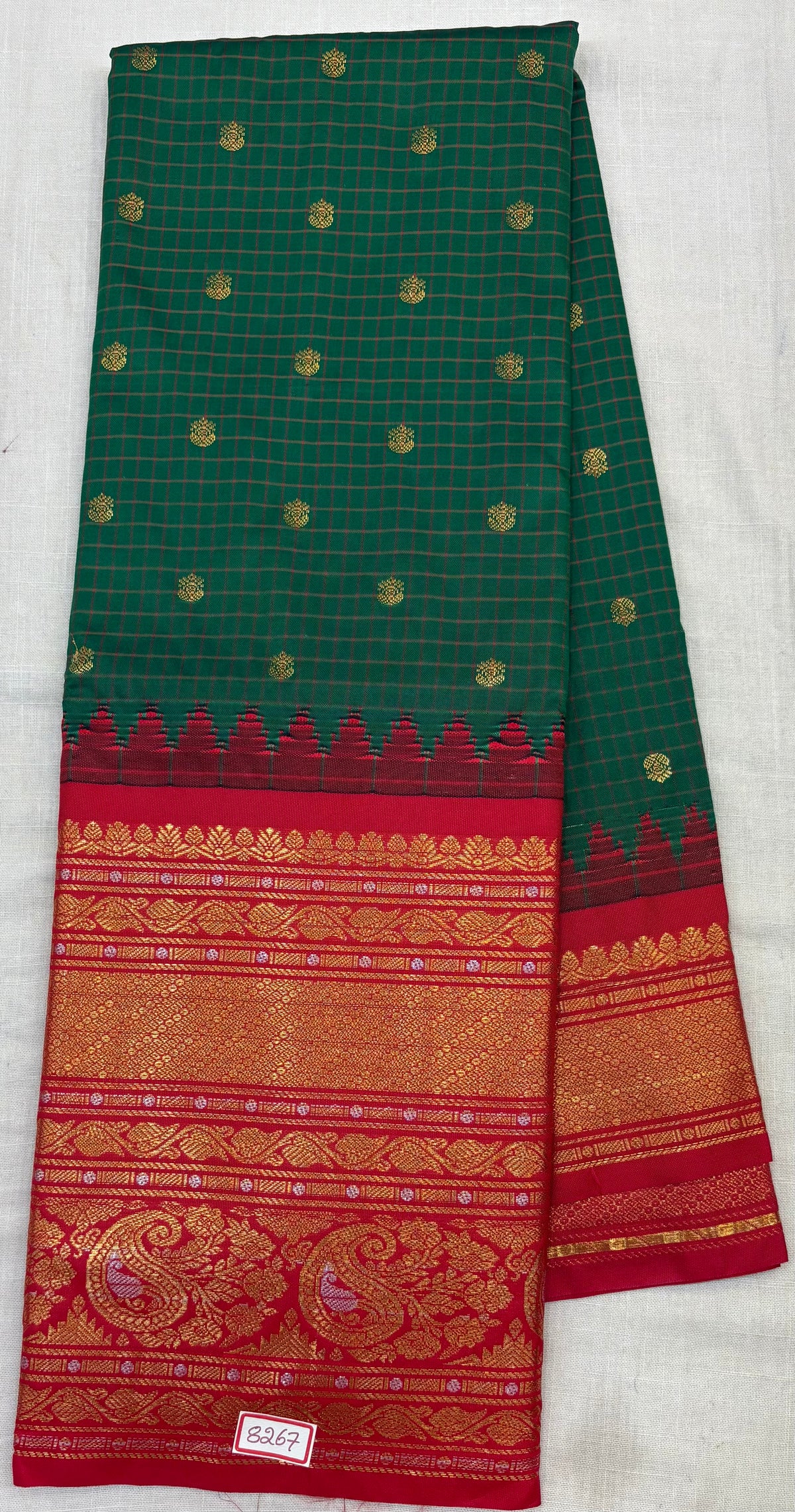 Semi Gadwal Checks Sarees