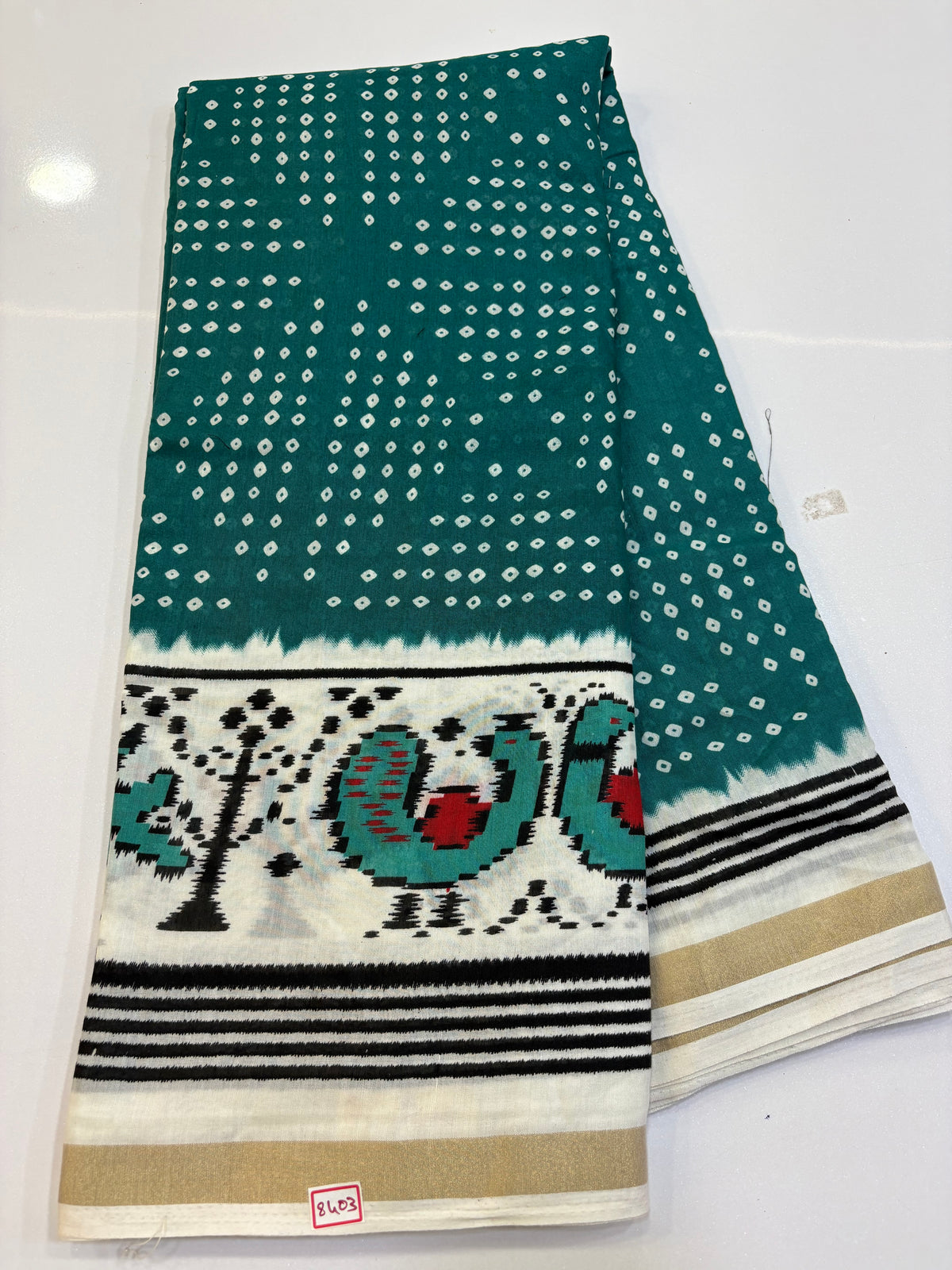 Linen Silk Saree - Blue