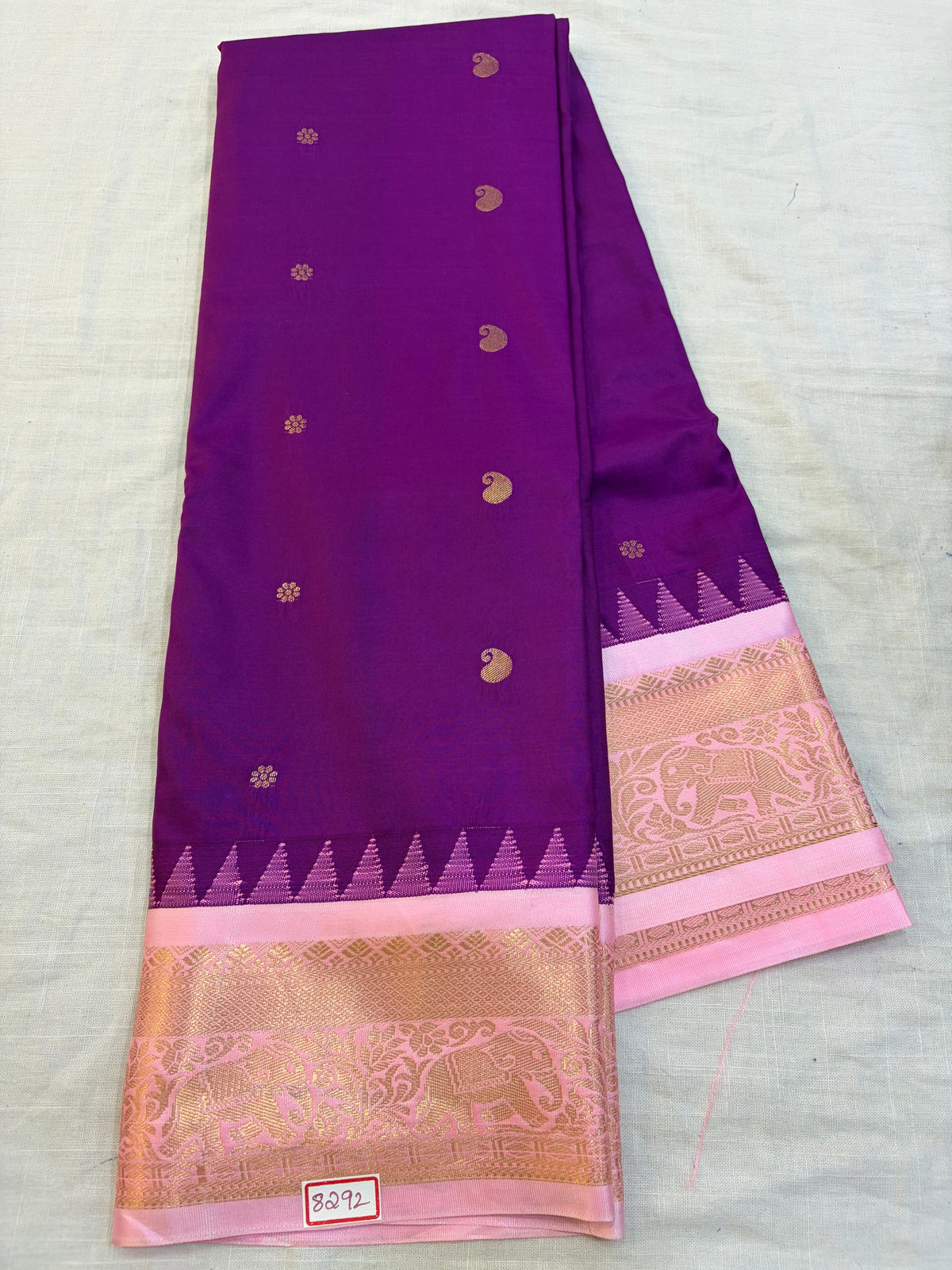 Semi Gadwal Silk Small border
