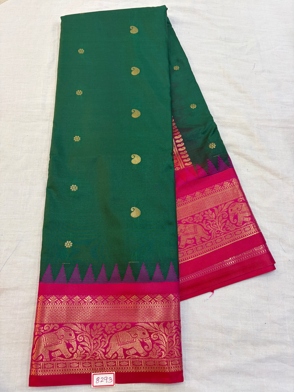 Semi Gadwal Silk Small border