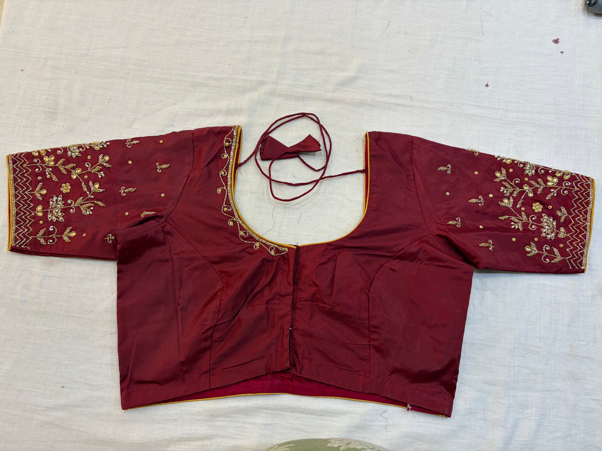 Readymade Maggam work blouse - Fully Stitched