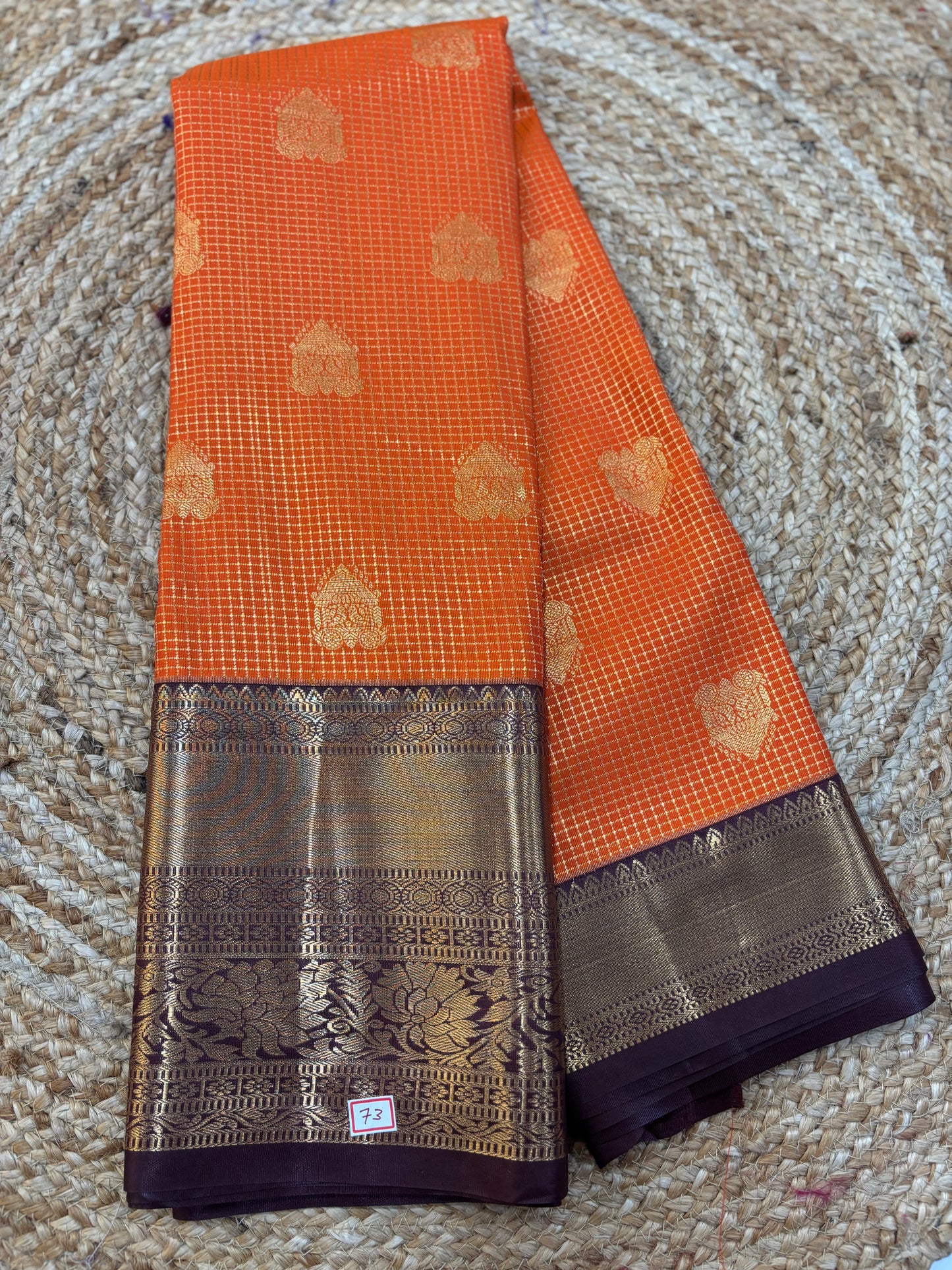 Semi Kanchi pattu Kuttu border sarees