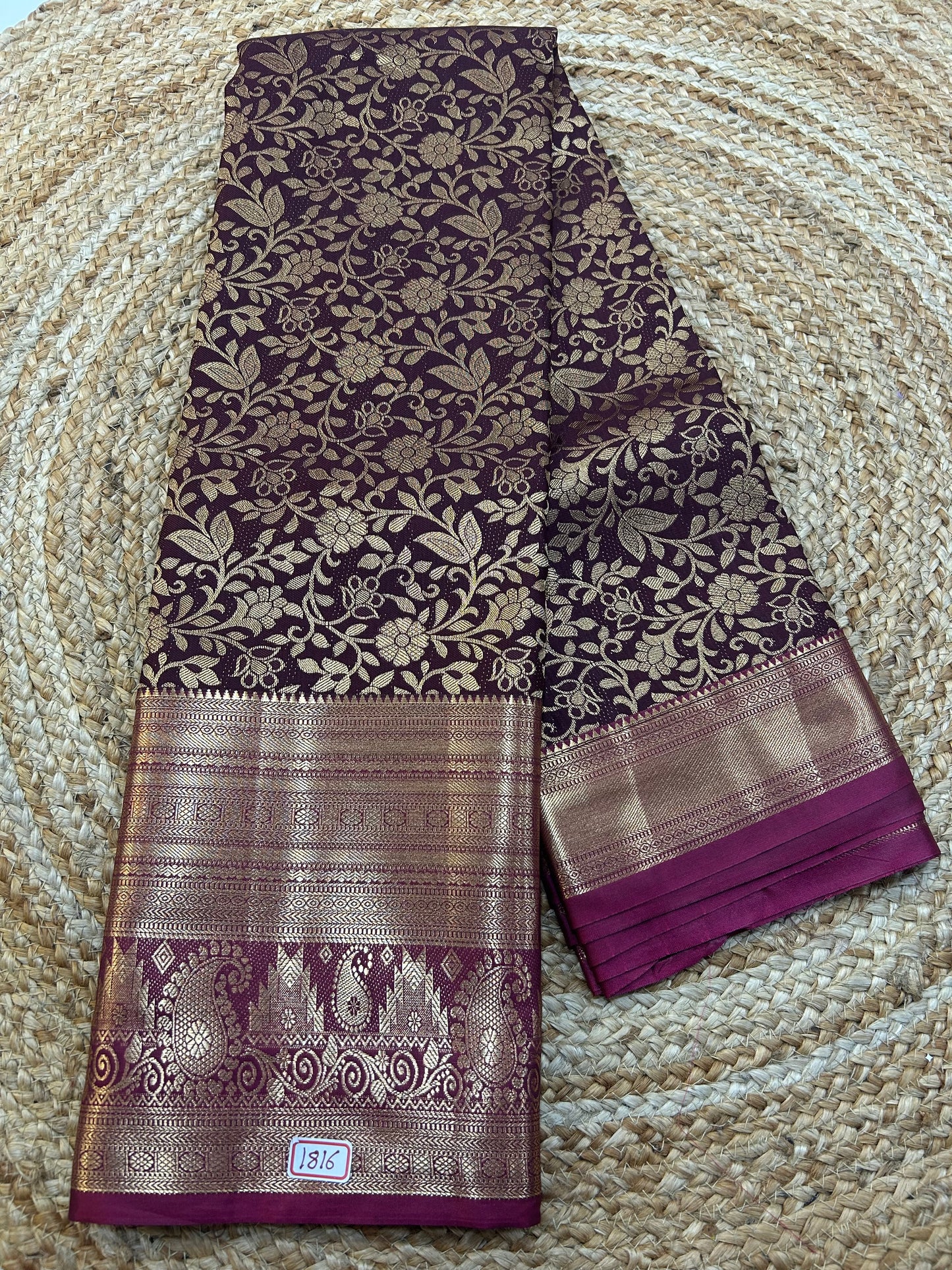 Semi Kanchi Butta Saree
