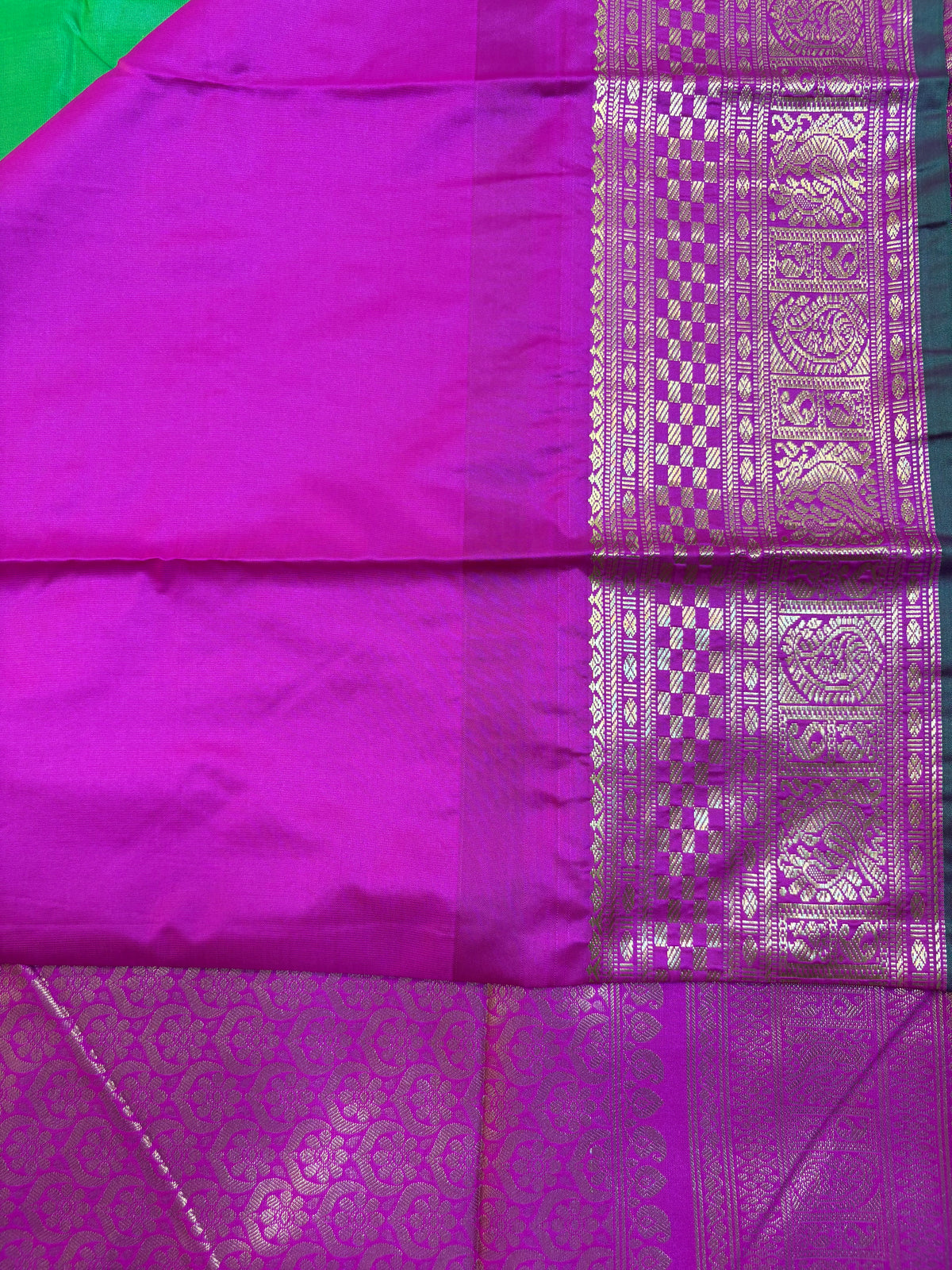 Semi Gadwal Silk Small Border Saree