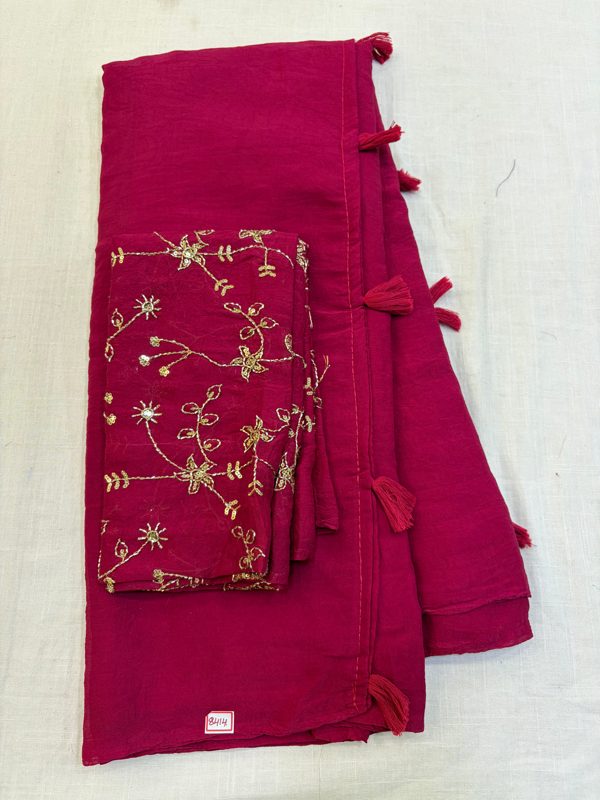 Fendy Crush Blouse Embroidery- Pink