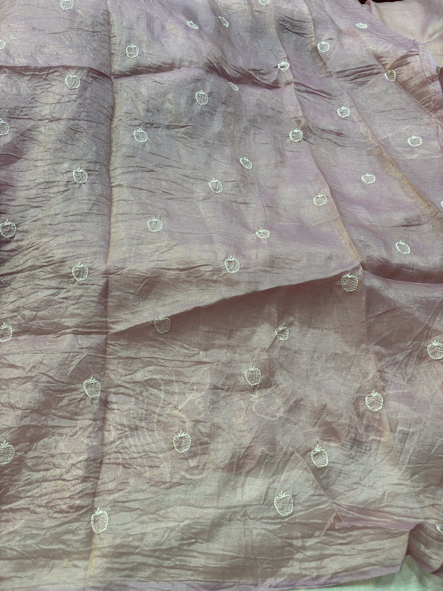 Gold Crush Embroidery Saree