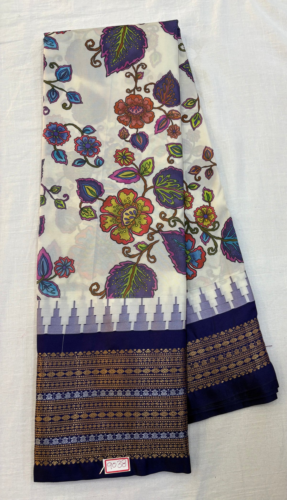 Digital Printed Semi Gadwal Silk Saree