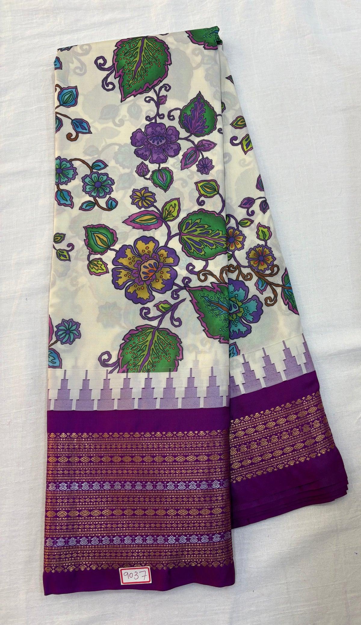Digital Printed Semi Gadwal Silk Saree