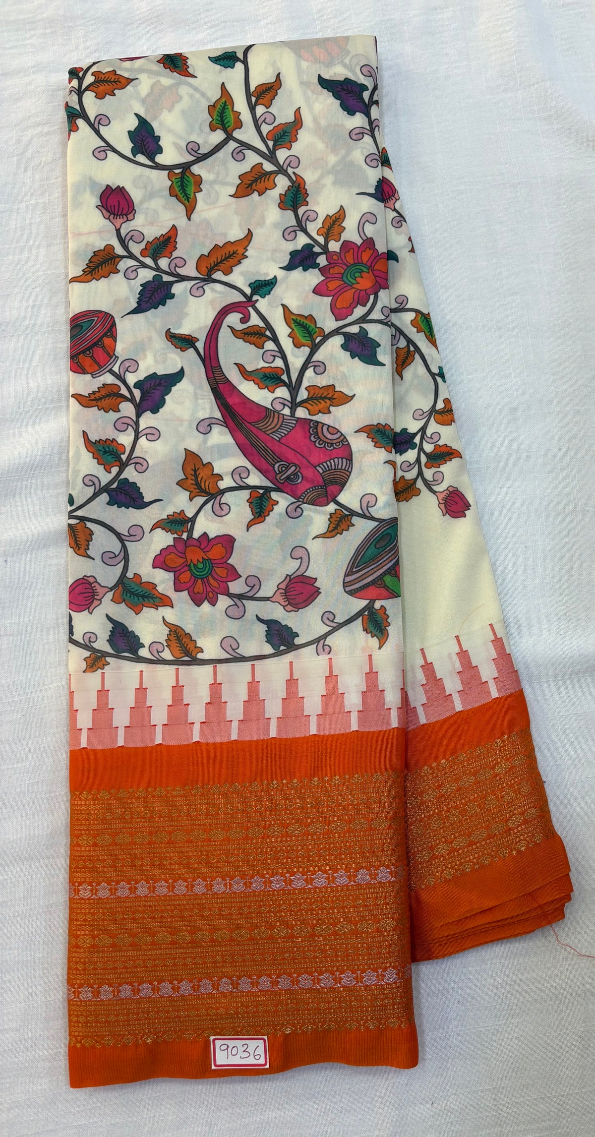 Digital Printed Semi Gadwal Silk Saree