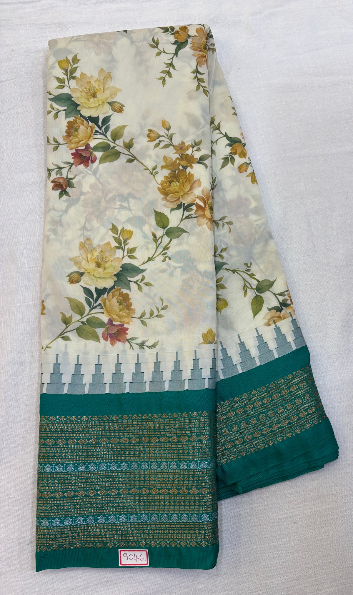 Digital Printed Semi Gadwal Silk Saree