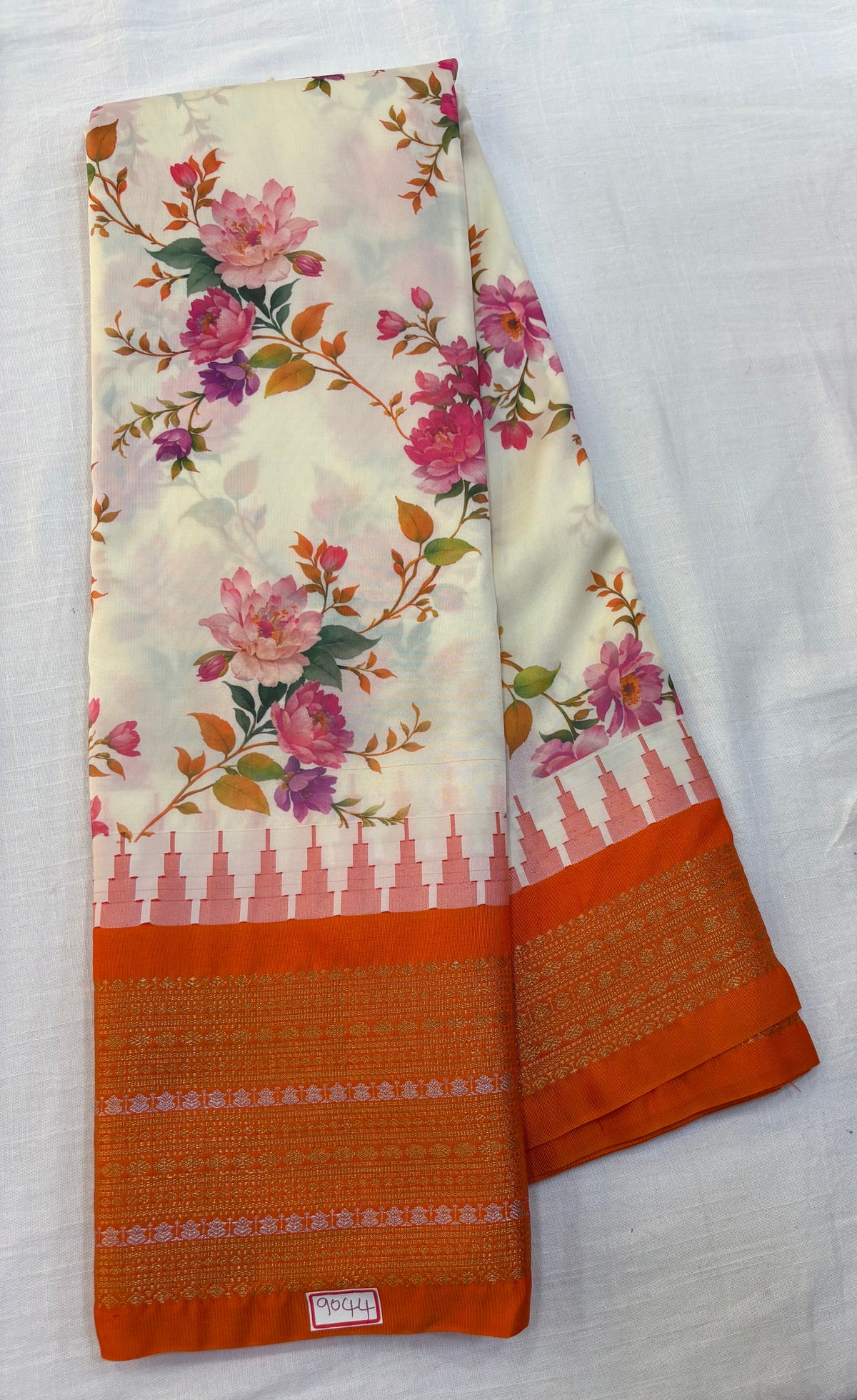 Digital Printed Semi Gadwal Silk Saree