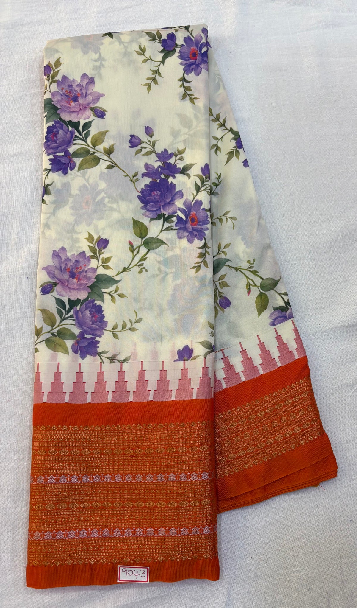 Digital Printed Semi Gadwal Silk Saree