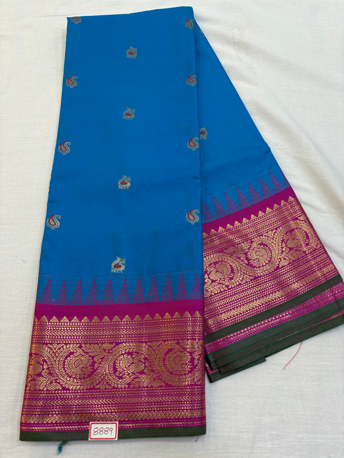 Semi Gadwal Silk Small Border Saree