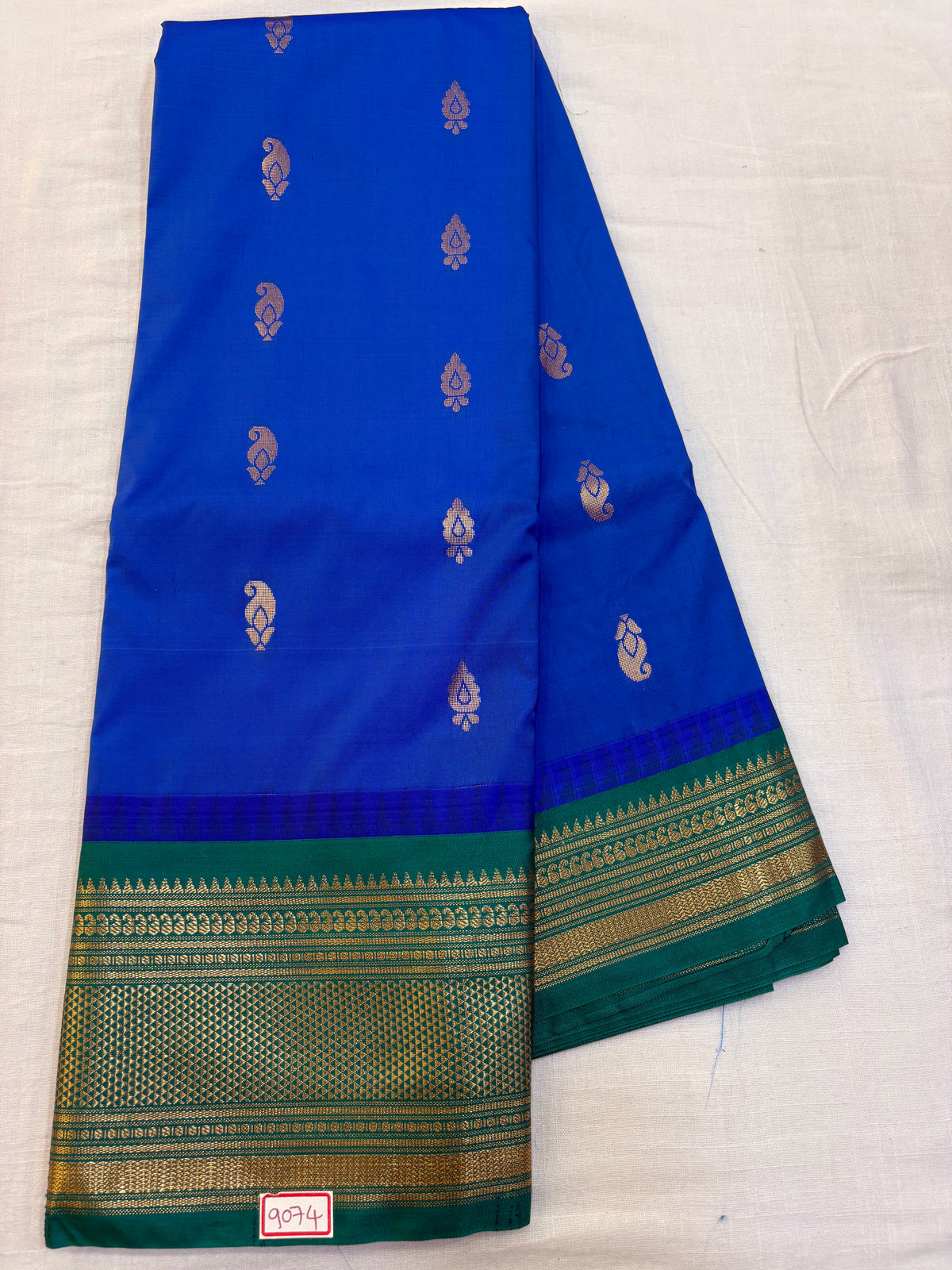 Semi Gadwal Silk Saree Small Border