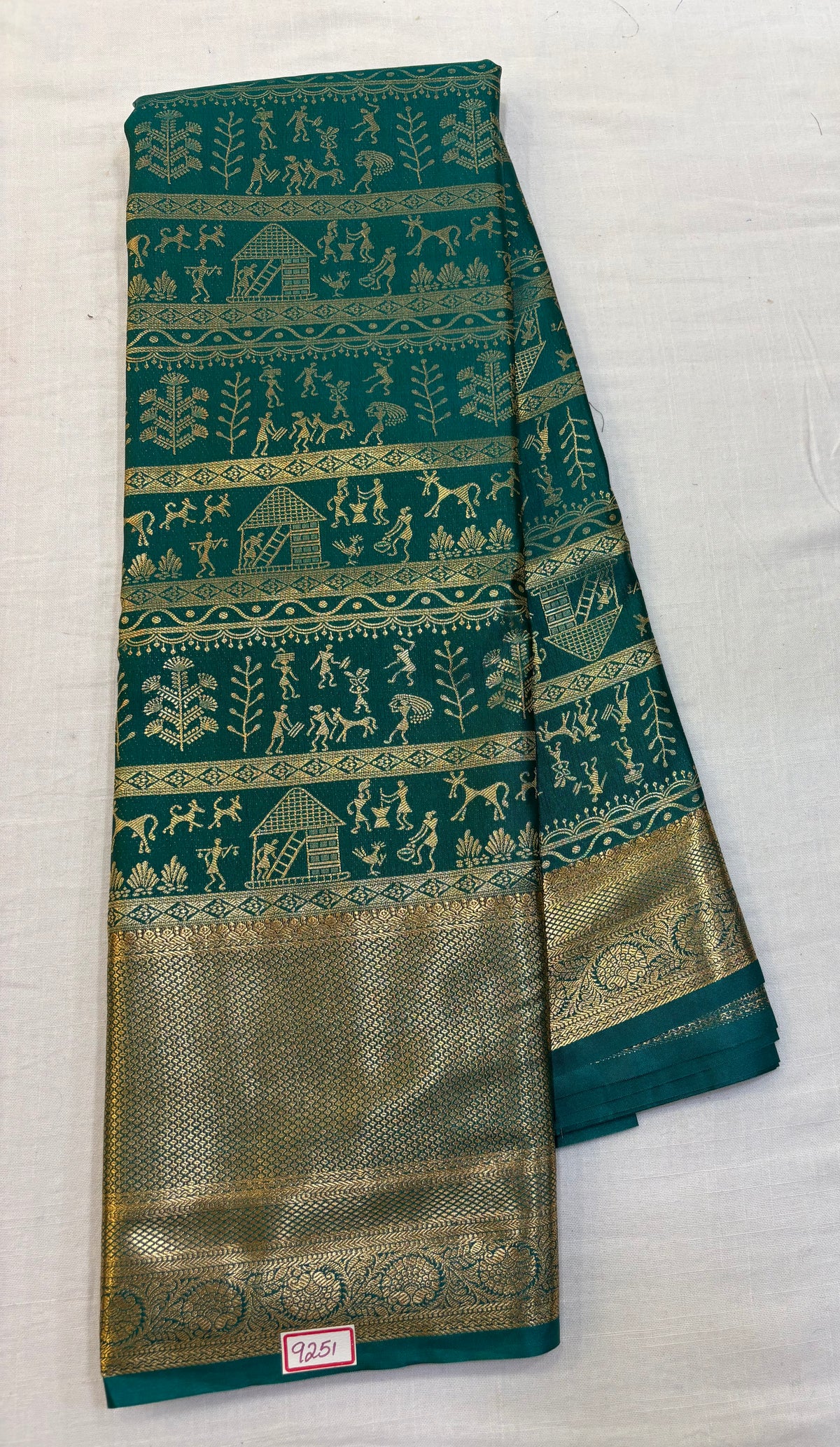 Semi Kanchi Pattu Saree - Pencil Work