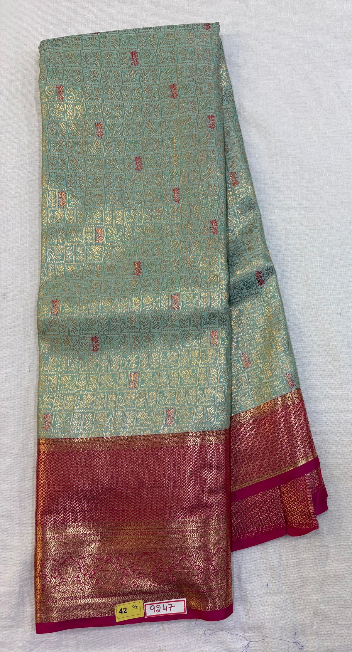 Semi Kanchi Pattu Saree - Pencil Work