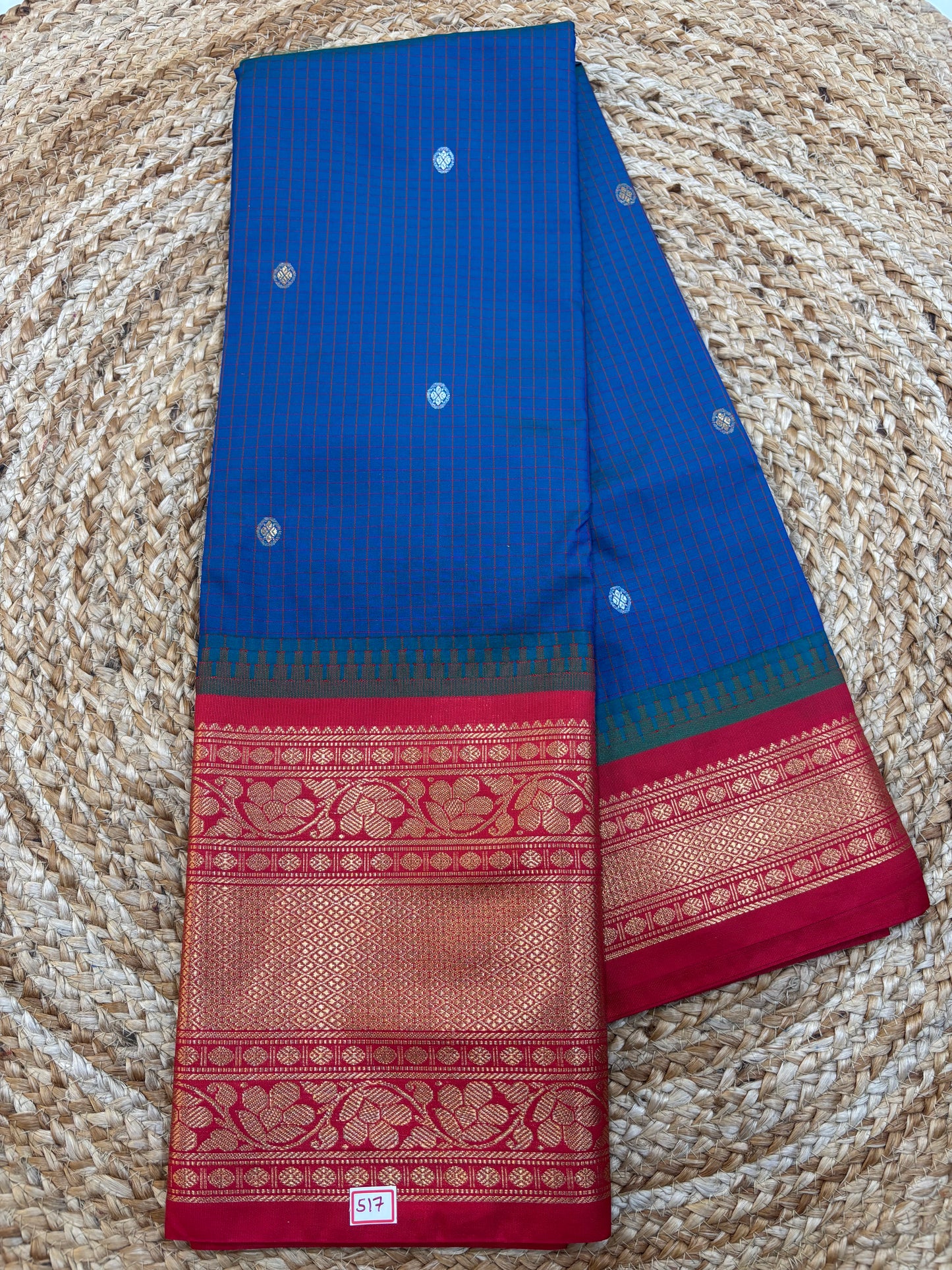 Semi Gadwal Checks Saree