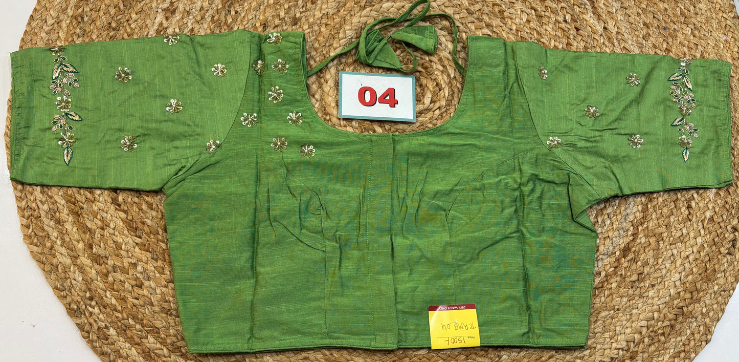 Raw Silk Maggam work blouses