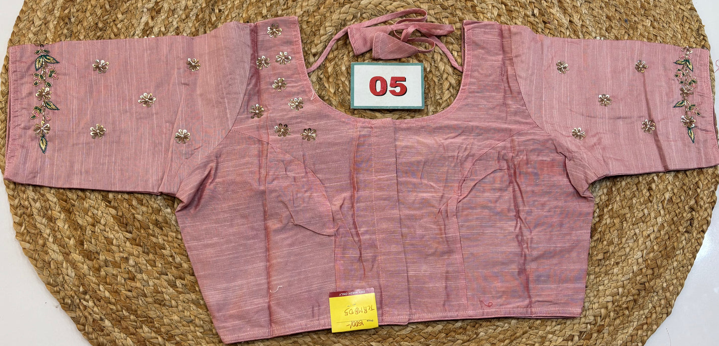 Raw Silk Maggam work blouses