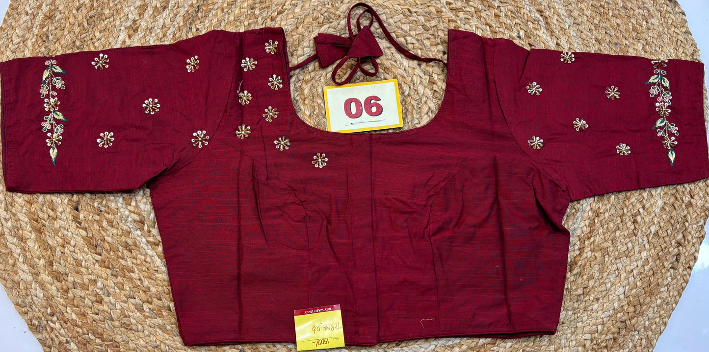 Raw Silk Maggam work blouses
