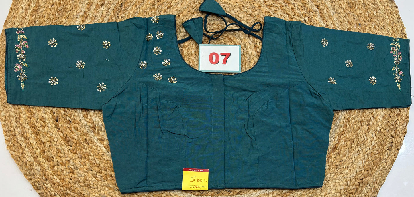 Raw Silk Maggam work blouses