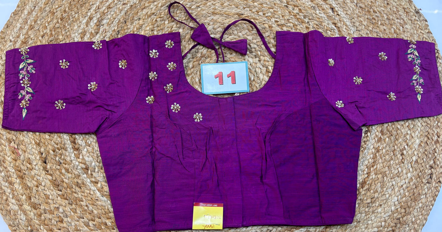 Raw Silk Maggam work blouses