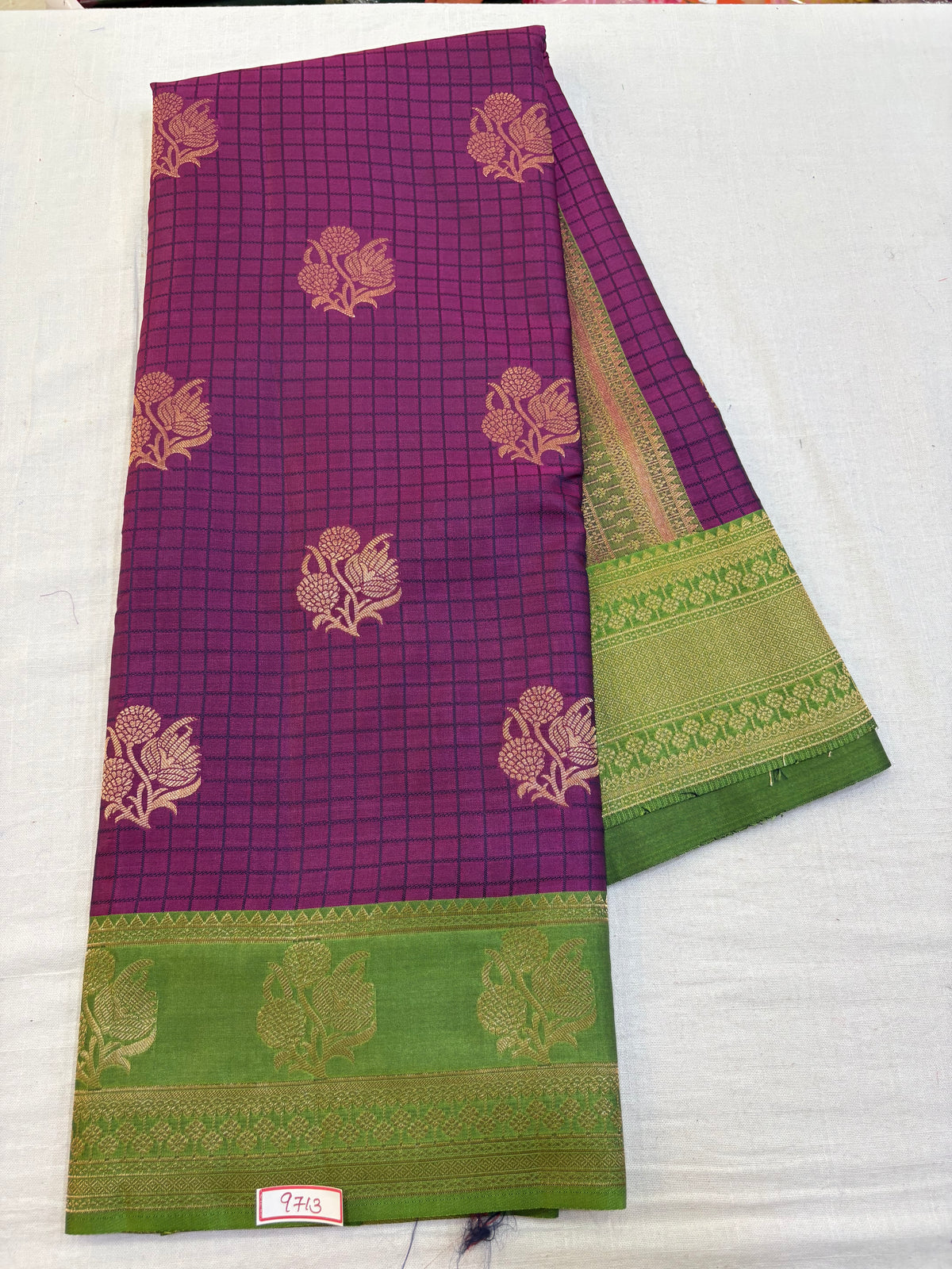 Kashika Pattu - Checks with Gap Border