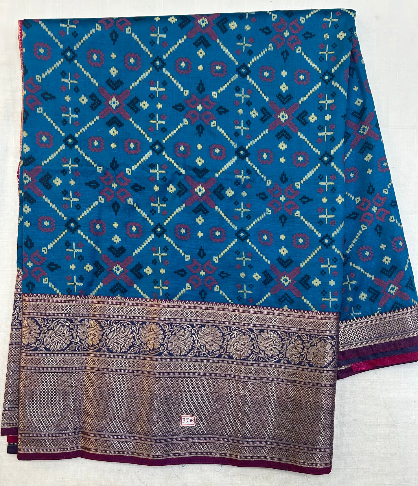 Semi Uppada Ikkat Printed Saree
