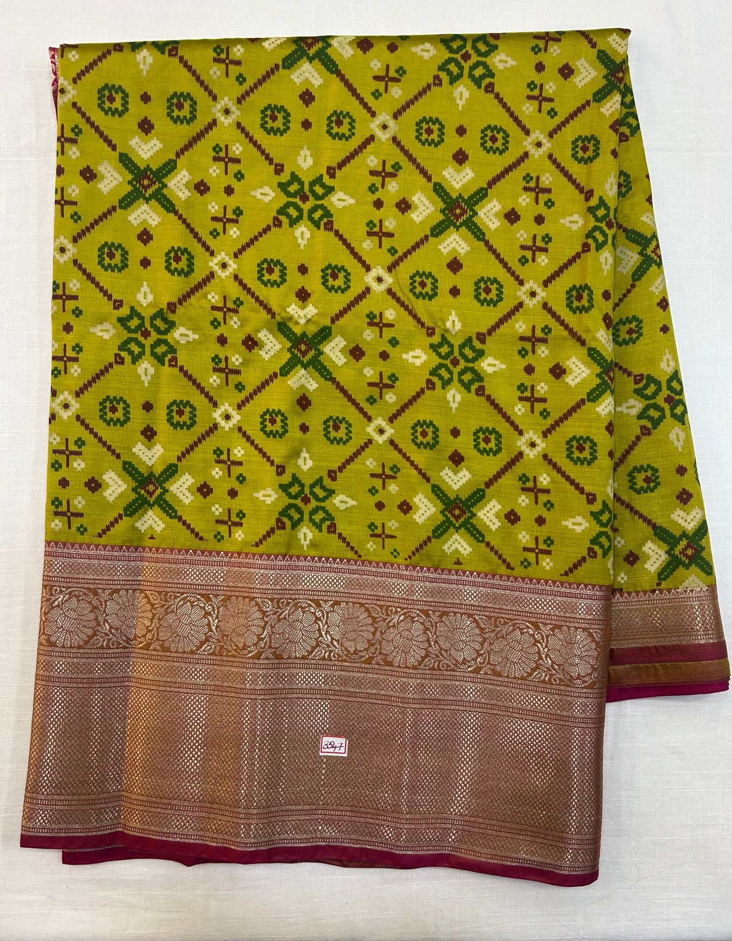 Semi Uppada Ikkat Printed Saree