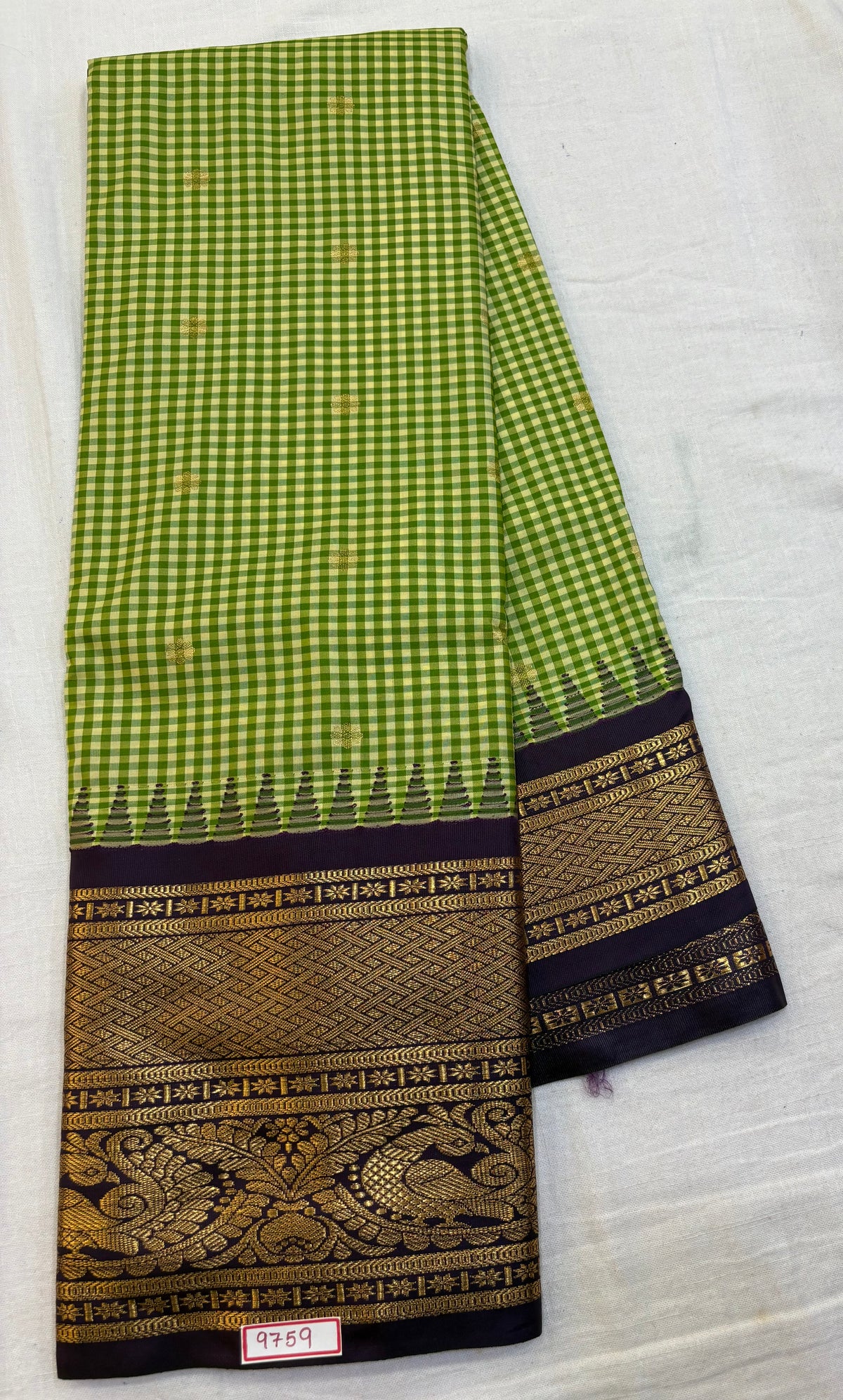 Semi Gadwal Silk Checks Saree - Madras Checks