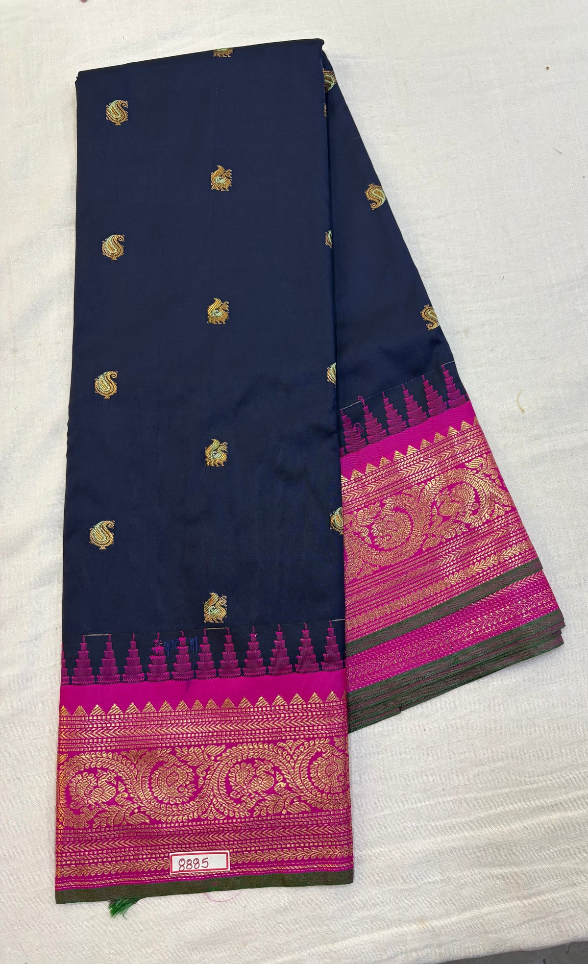 Semi Gadwal Silk Small Border Saree