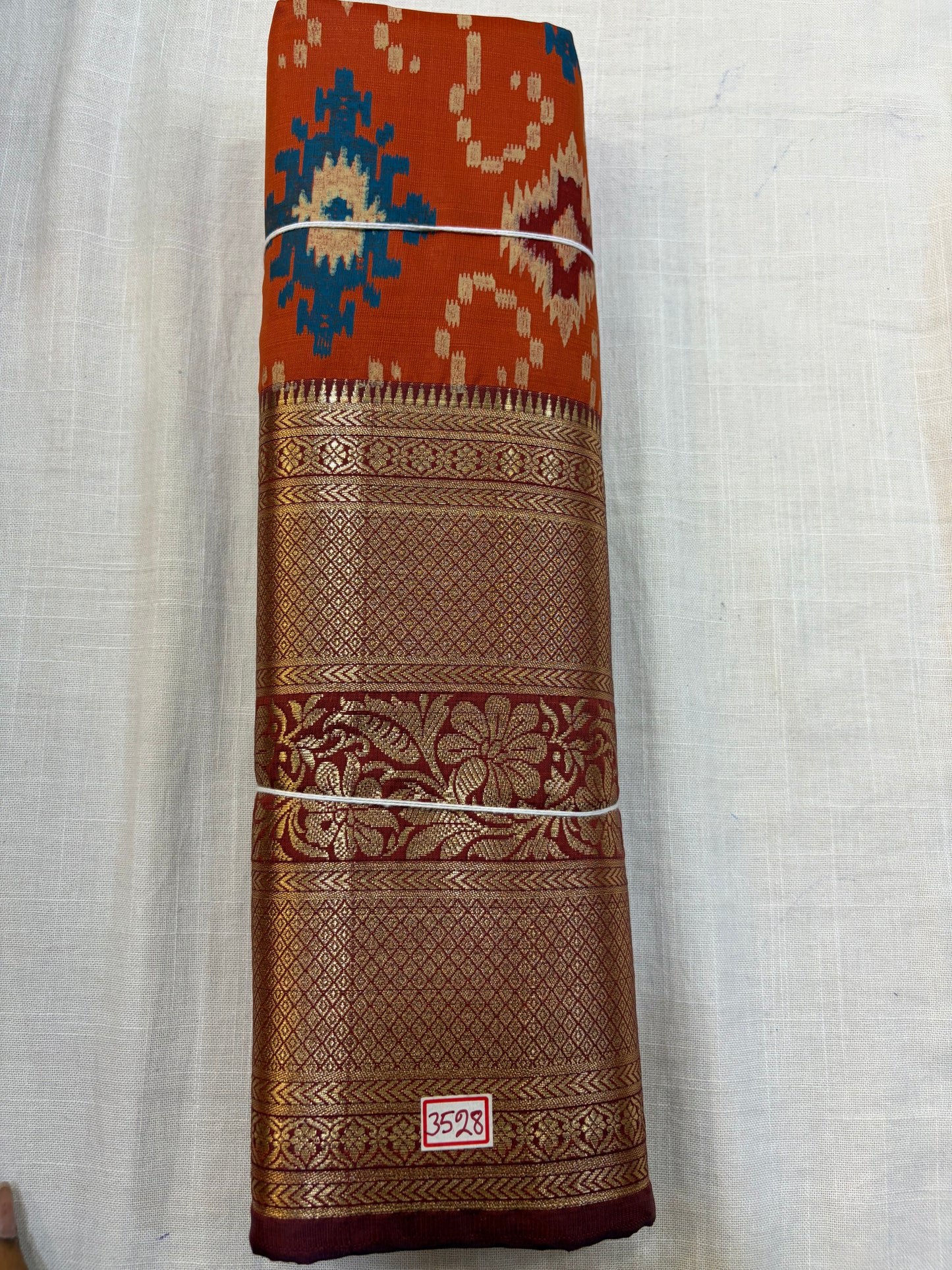 Semi Uppada Ikkat Printed Saree