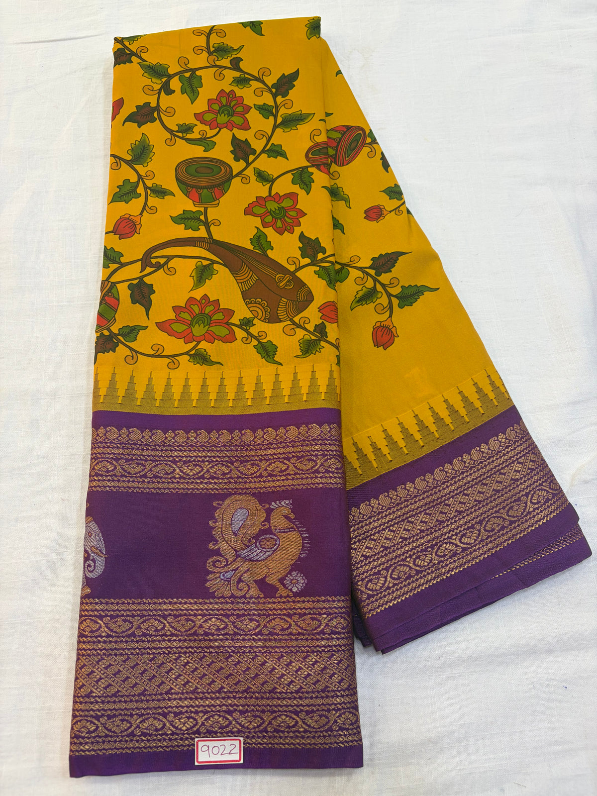 Digital Printed Semi Gadwal Silk Saree