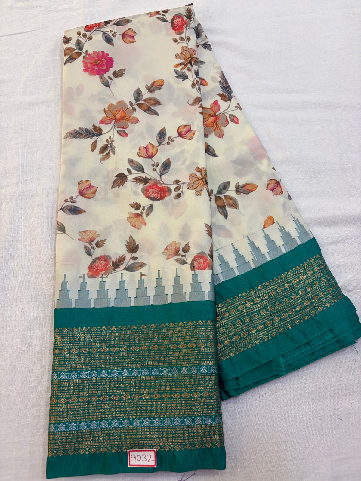 Digital Printed Semi Gadwal Silk Saree