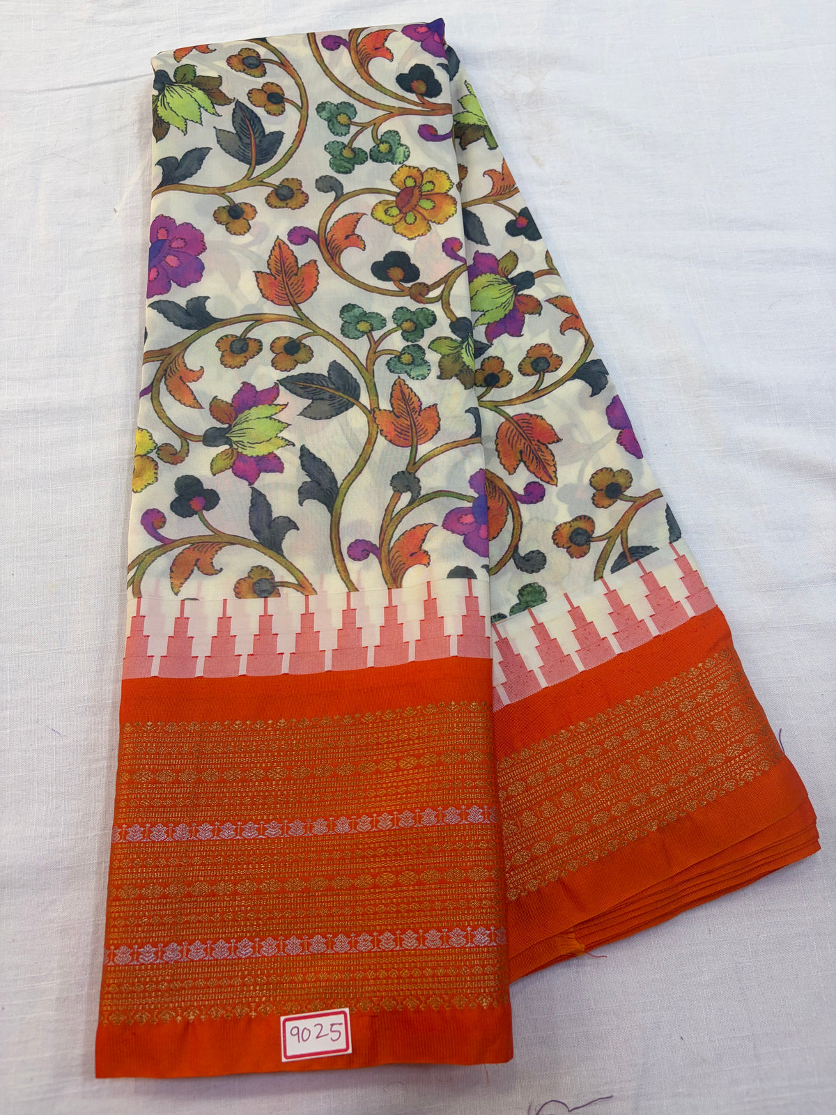 Digital Printed Semi Gadwal Silk Saree