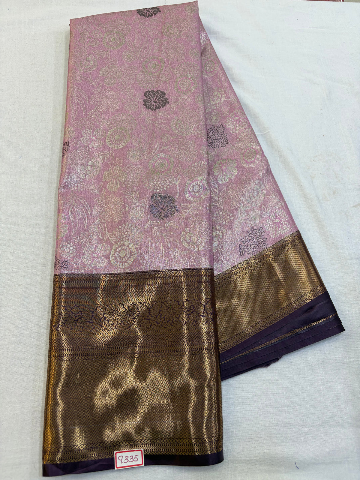 Semi Kanchi Tissue Pattu Saree - Pencil Work