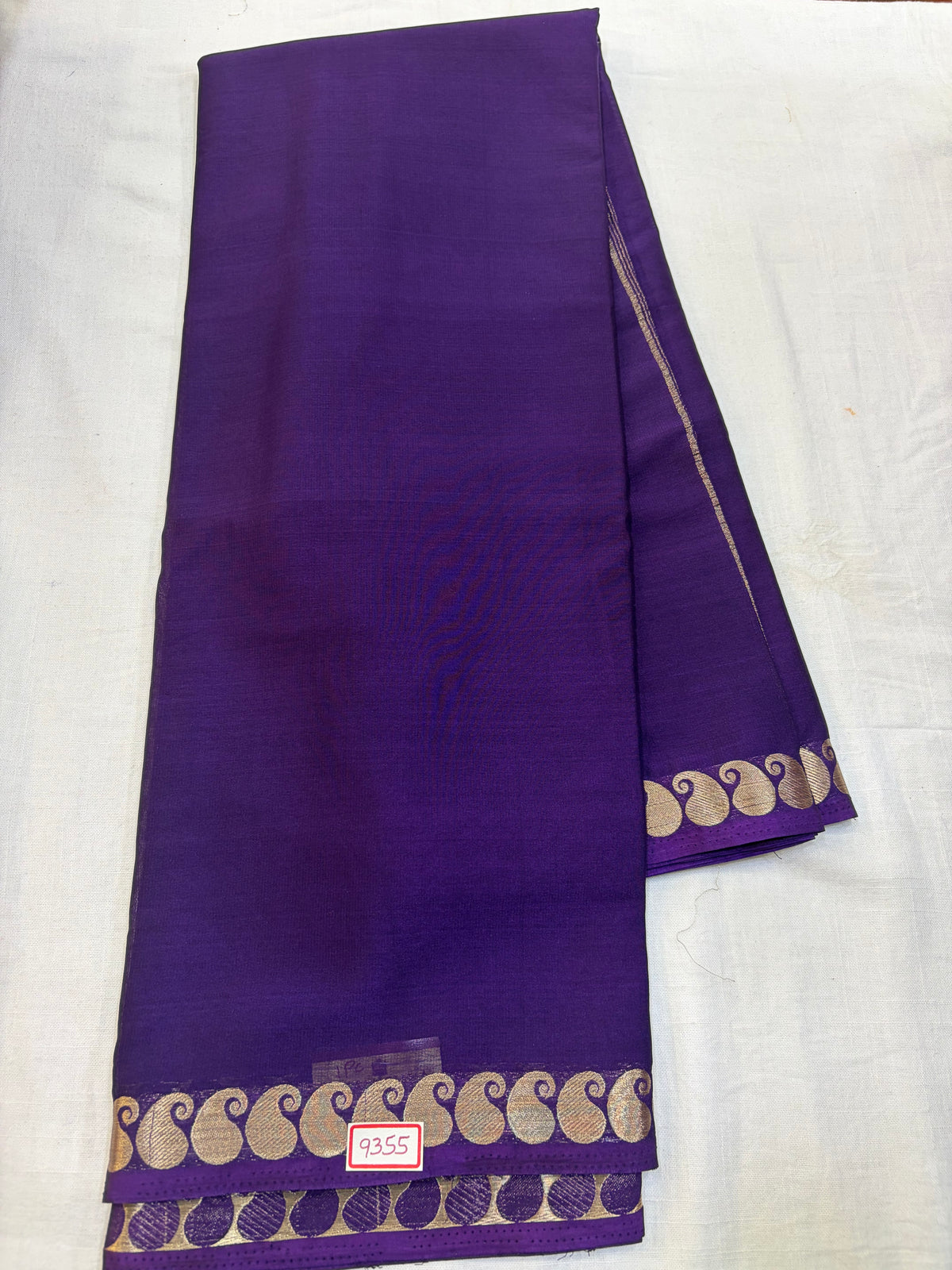 Mysore Crepe Self Color Sarees