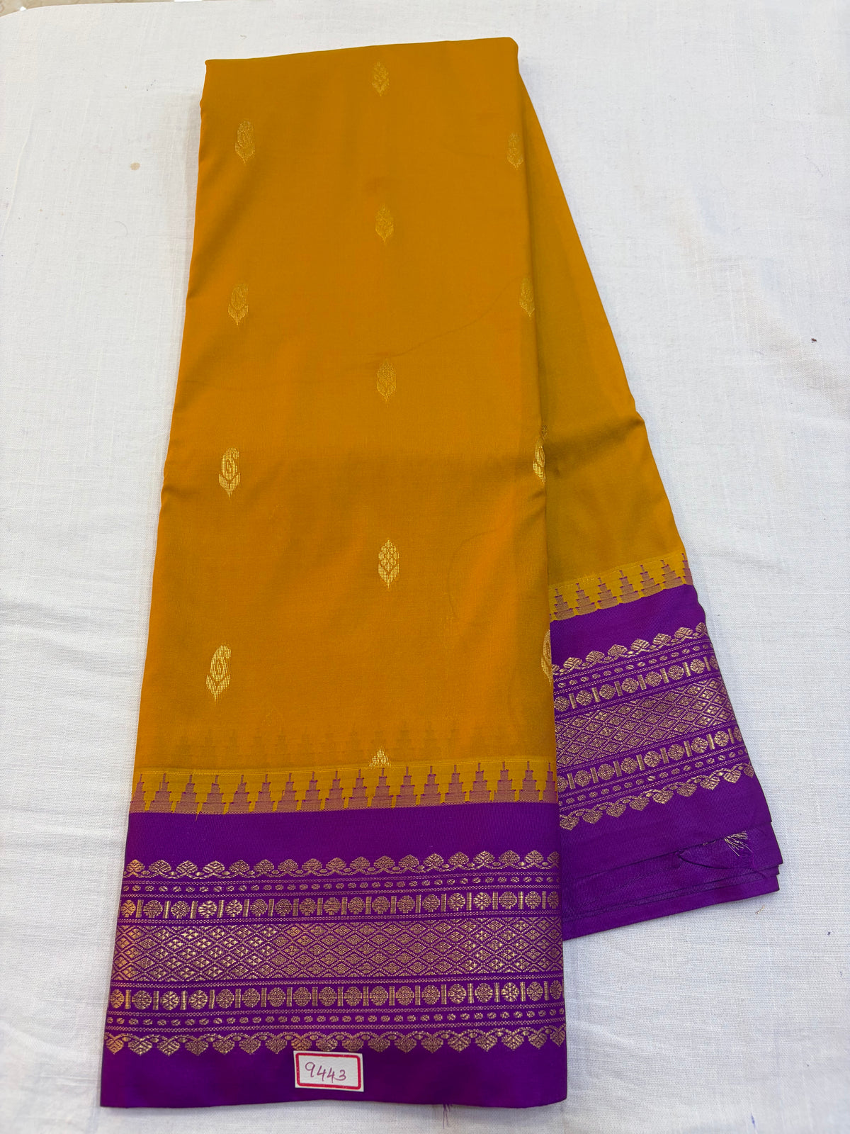 Semi Gadwal silk Saree small border